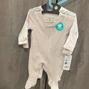 Carter's Tan and White Kids Footie